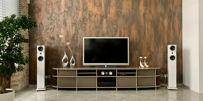 Graues Tv-Lowboard