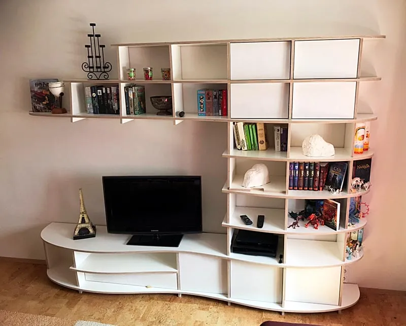 Organische Wohnwand