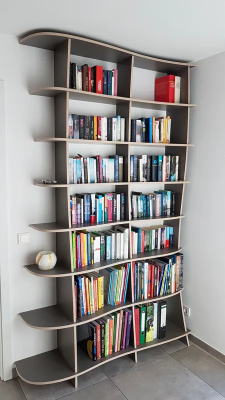 Geschwungenes Bücherregal