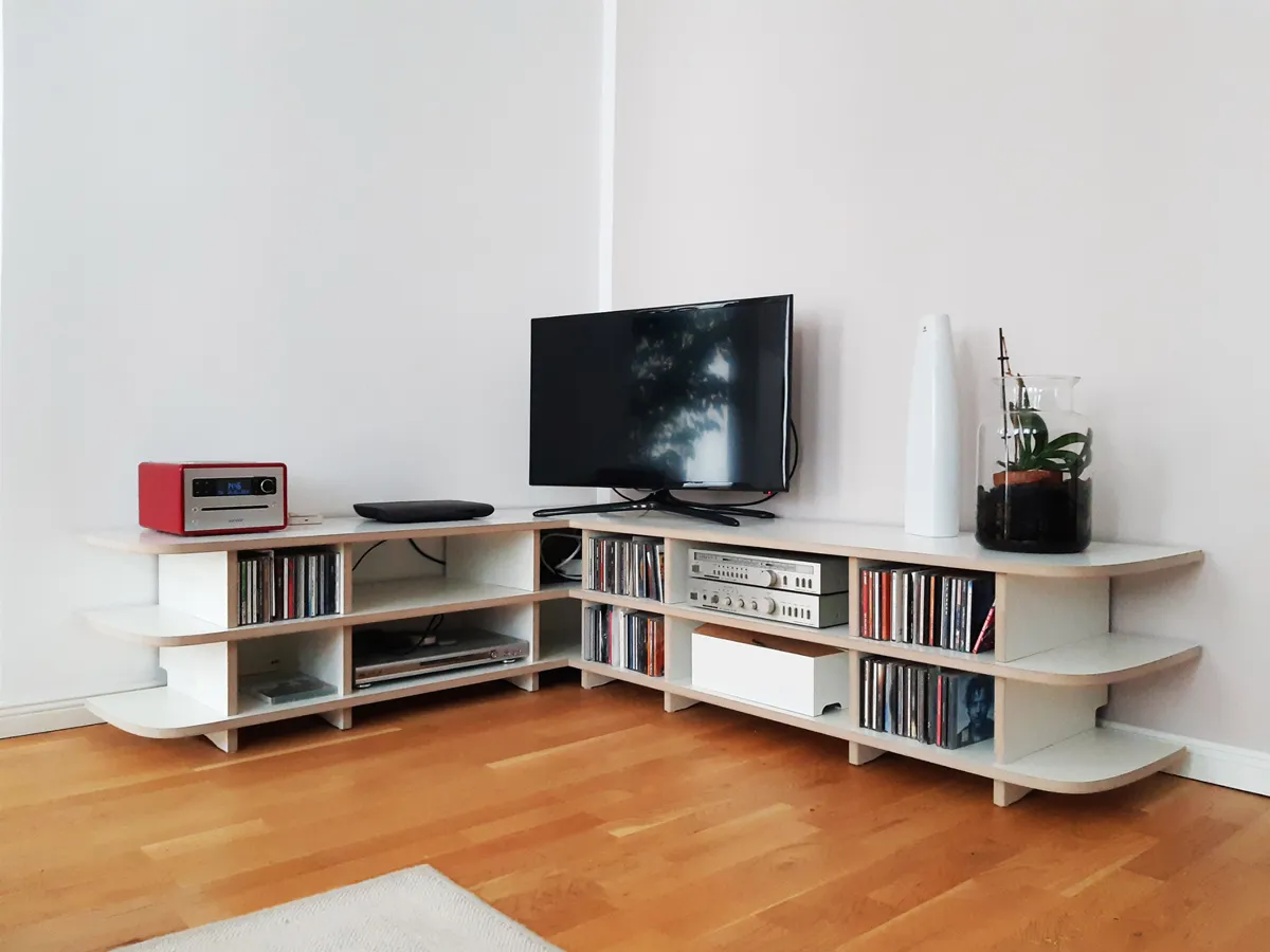 Tv Lowboard über Eck