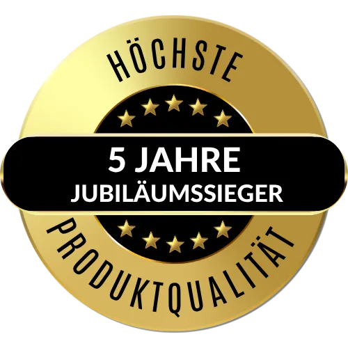 5 Jahre höchste Produktqualität Award