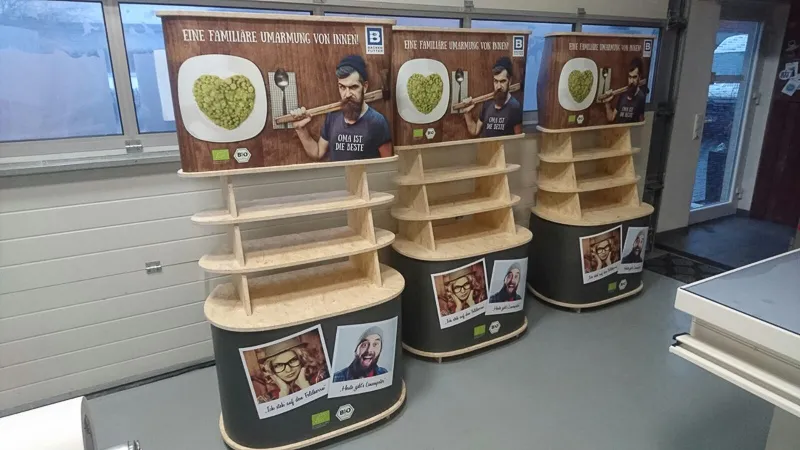 Produktdisplay aus OSB