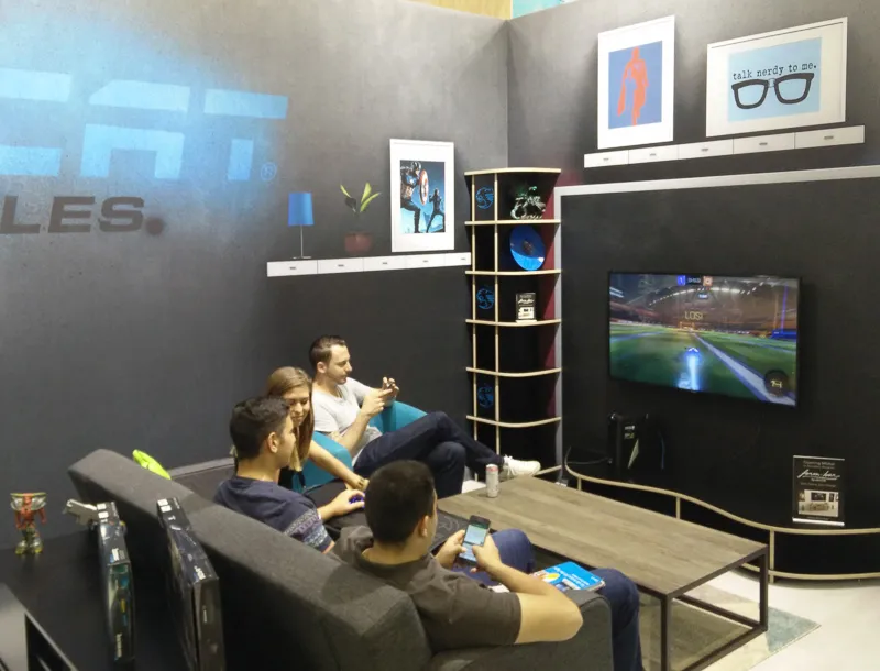 TV Setup Messestand