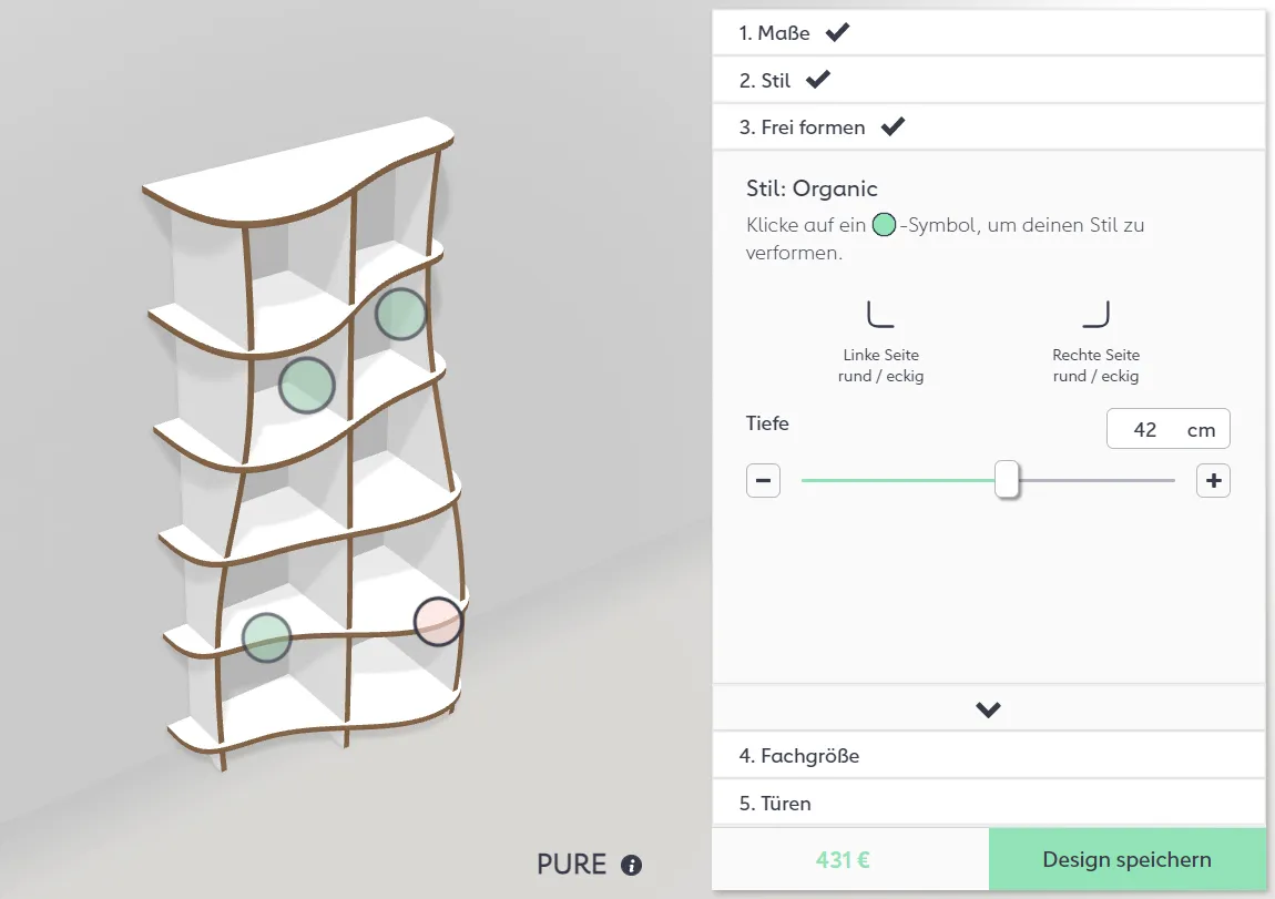 Optimierte PURE Formgebung