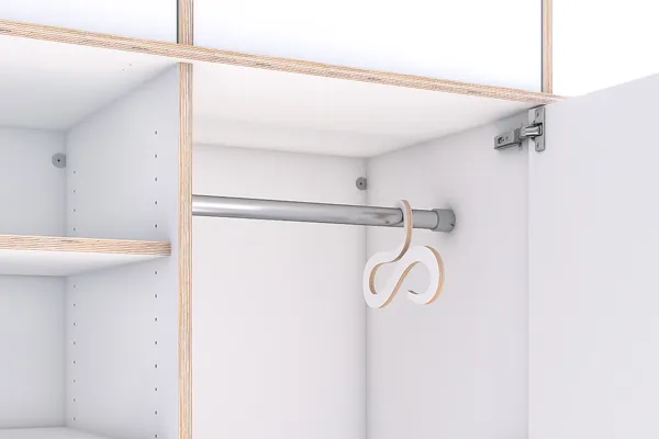 Clothes rail for wardrobes and closets