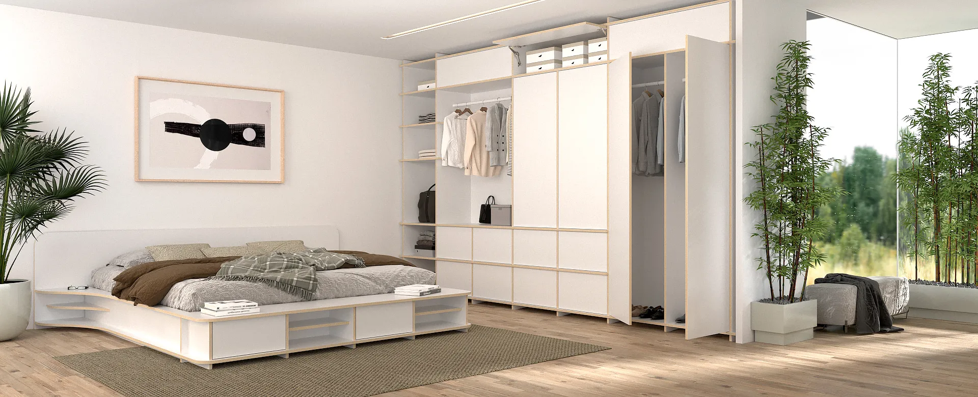 A configurable built-in wardrobe for your home