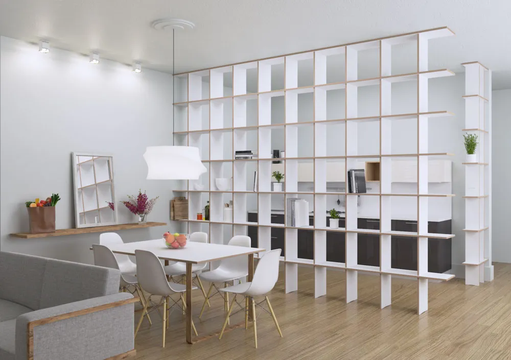 Room divider Strada XL White for your penthouse apartment