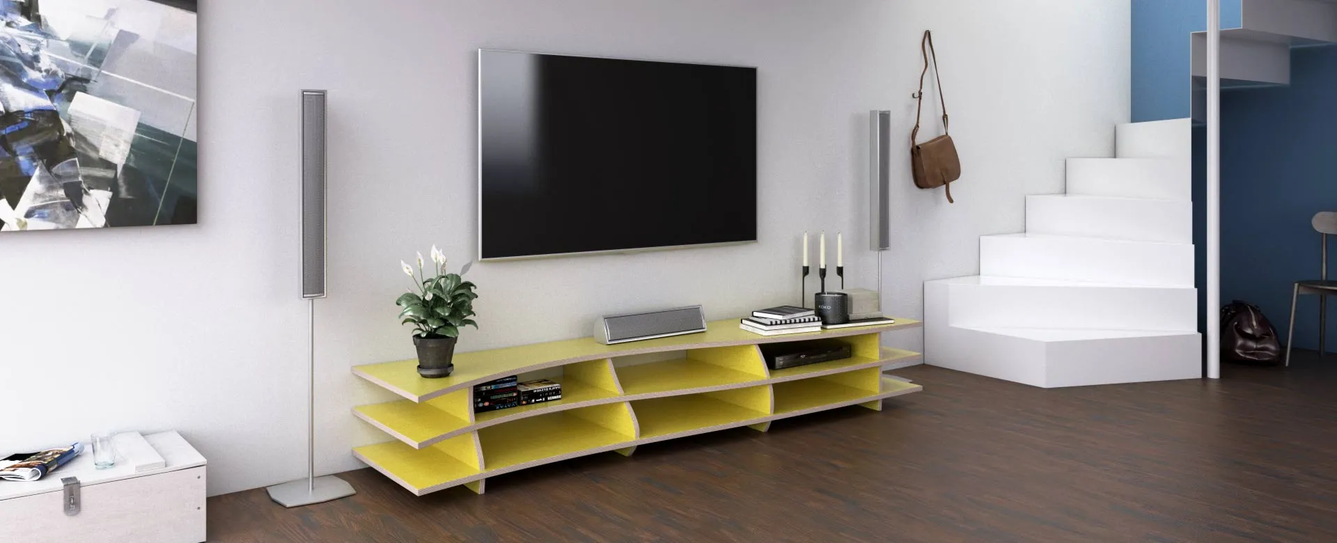 TV-Rack Trielle im Hifi-Zimmer