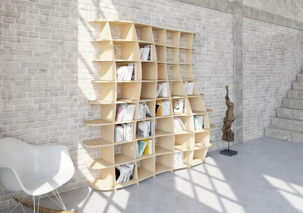 Wooden shelf Regona for your factory loft