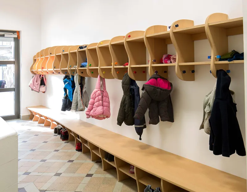 Wardrobe solution for a kindergarten by form.bar