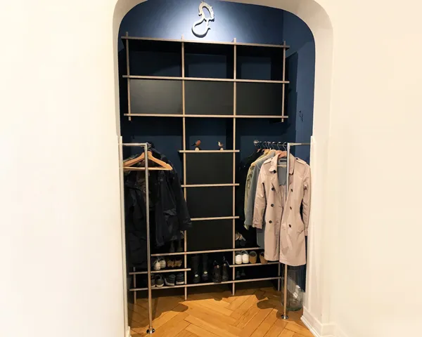 Garderobe eines Kunden