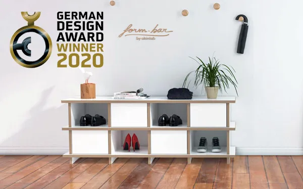 Shoe shelf Brama with designer wardrobe