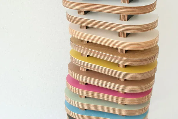 Birch plywood in different colors