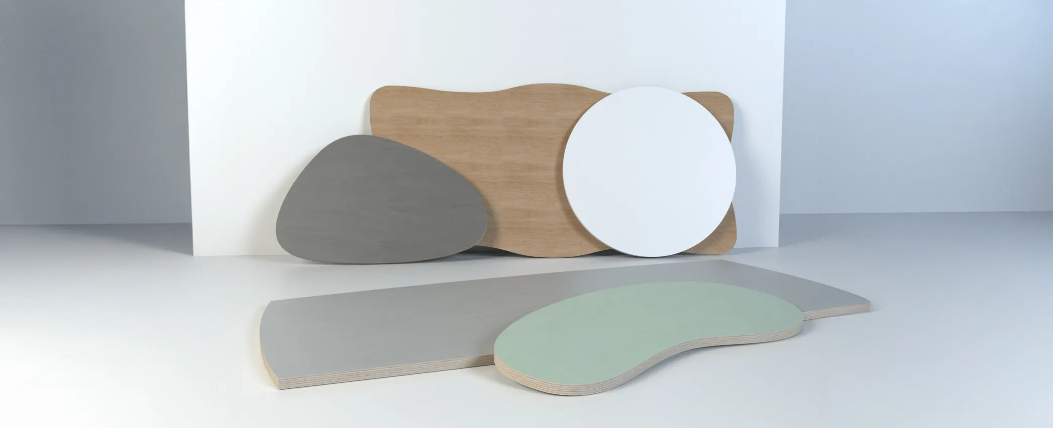Verschiedene Tischplatten