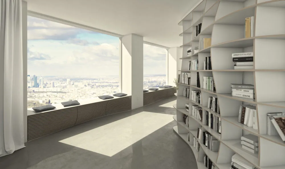 formbar freeform shelf in the penthouse