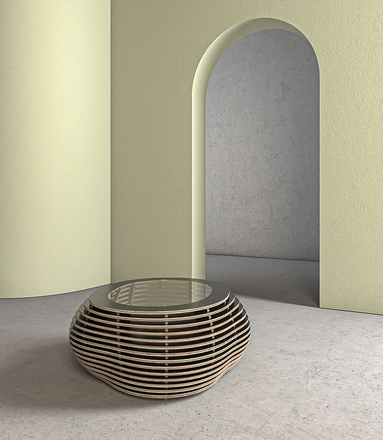 Coffee table in modern surroundings