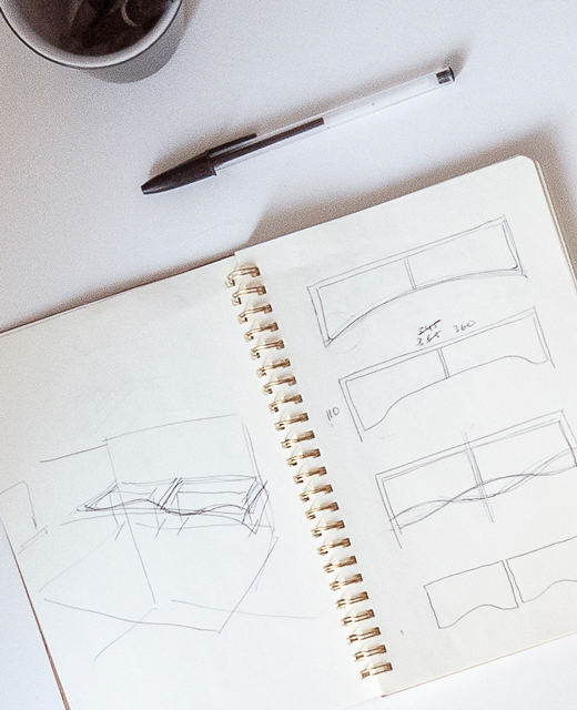 Sketch of a desk