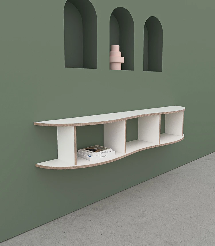 Hanging shelf in modern surroundings