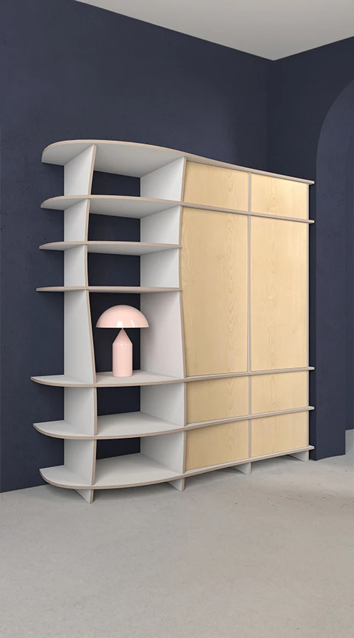 Kleiderschrank in moderner Umgebung