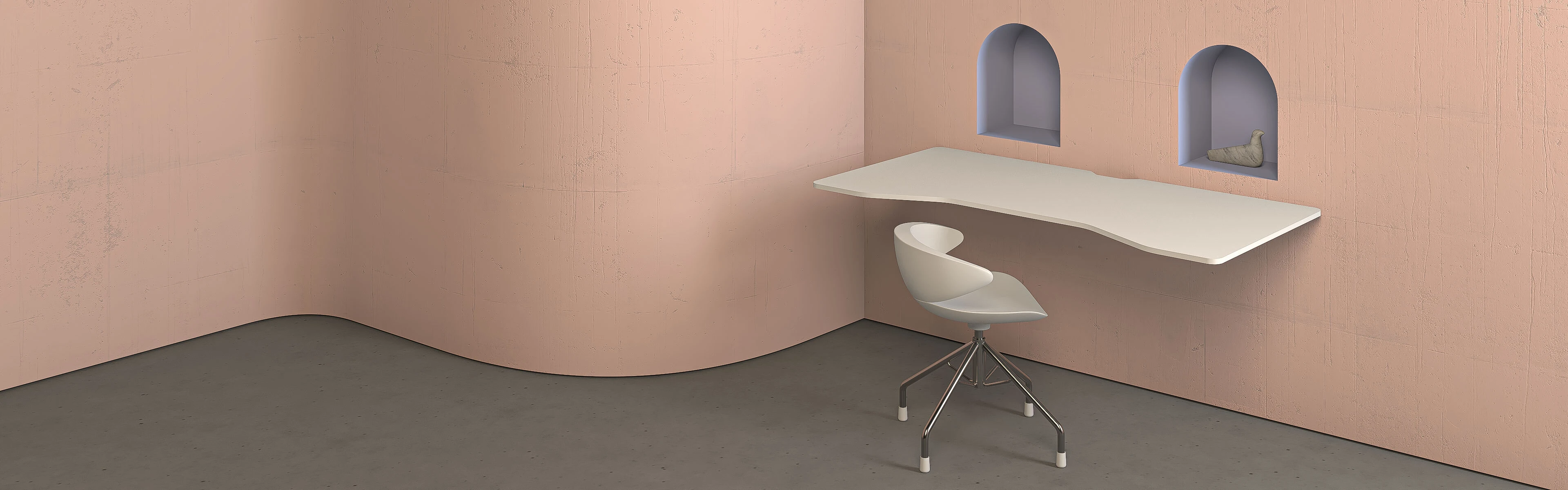 Table top in modern surroundings