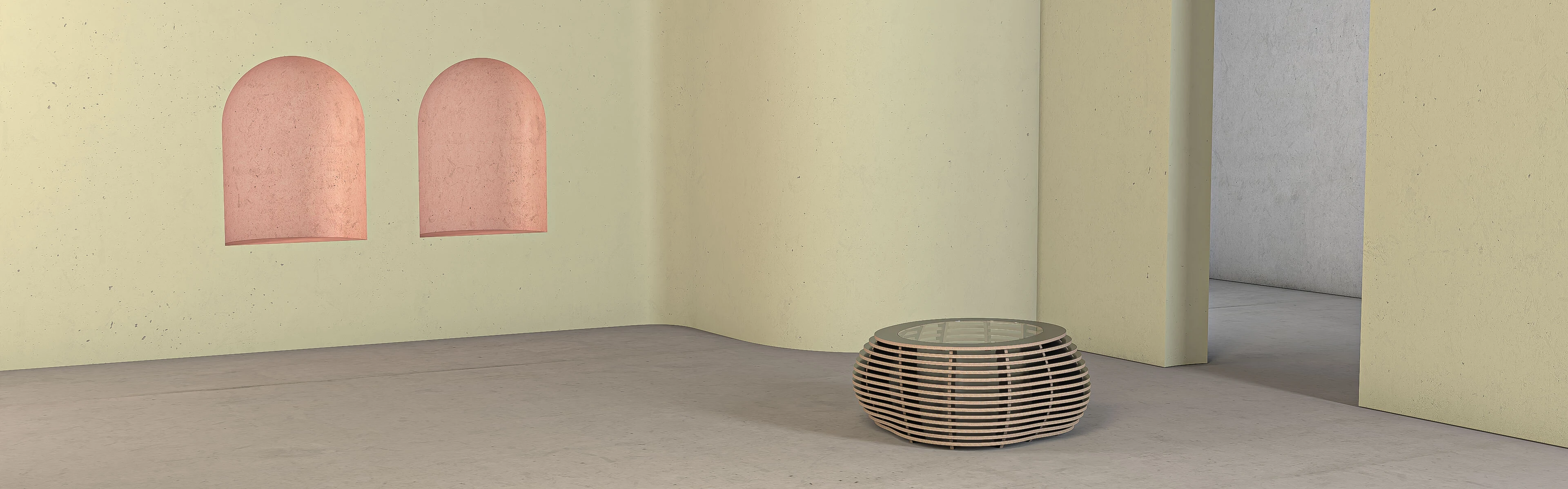 Table basse dans un environnement moderne