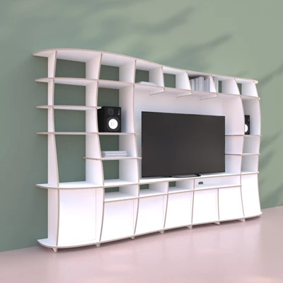 Wall unit in modern surroundings